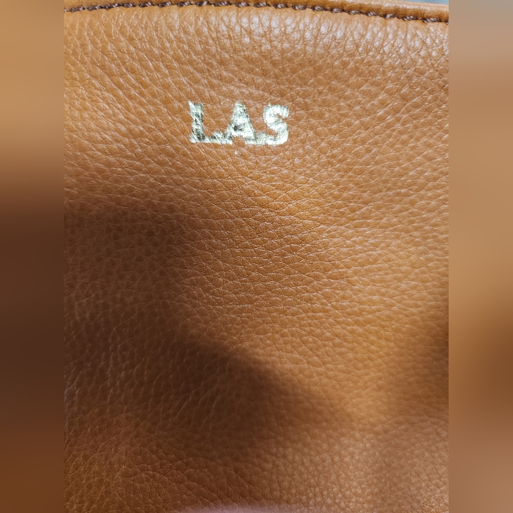 Mark & Graham Cognac Leather Tote with Top Handles - Picture 7 of 7